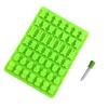 2Pcs/Set 49 Holes Silicone Mold + Dropper Set Cartoon Chocolate Gummy Candy Mold Ice Cube Maker