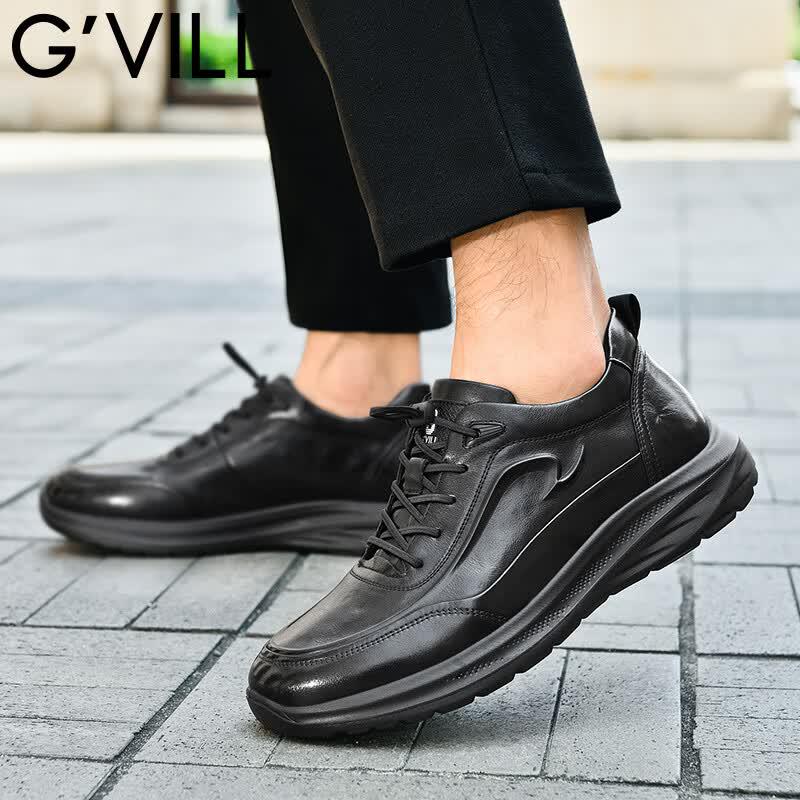 Мужские дышащие кожаные туфли в стиле business casual от Guizhibu