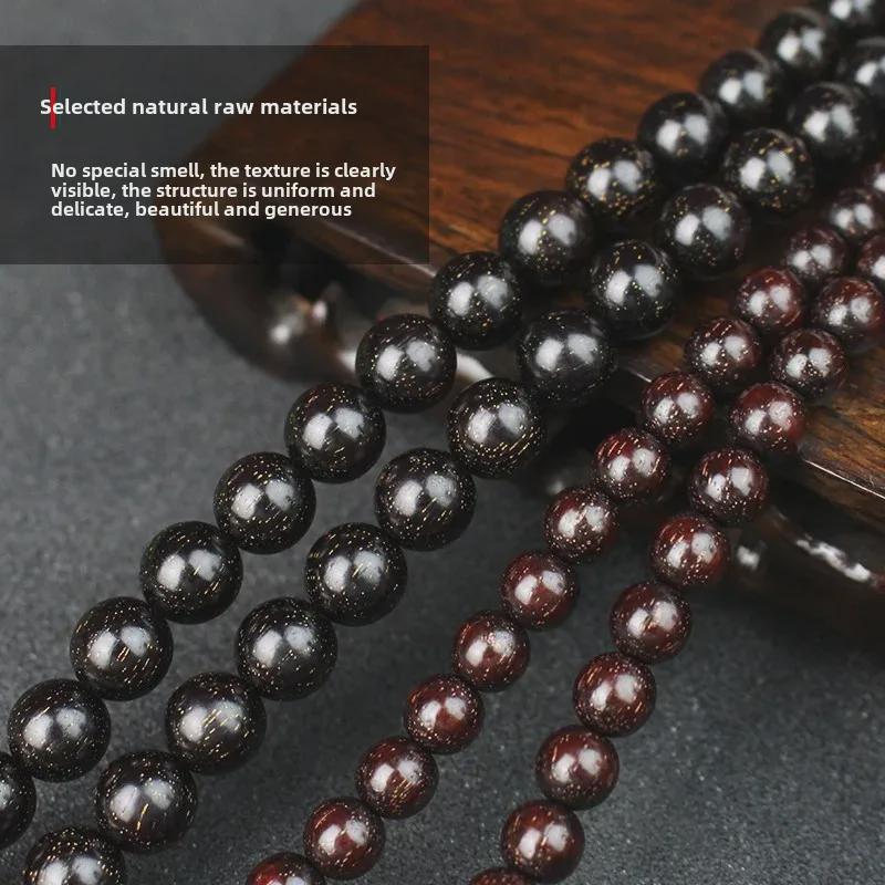 Zambian Blood Sandalwood 108-Bead Bracelet - African Red Sandalwood for Men and Women