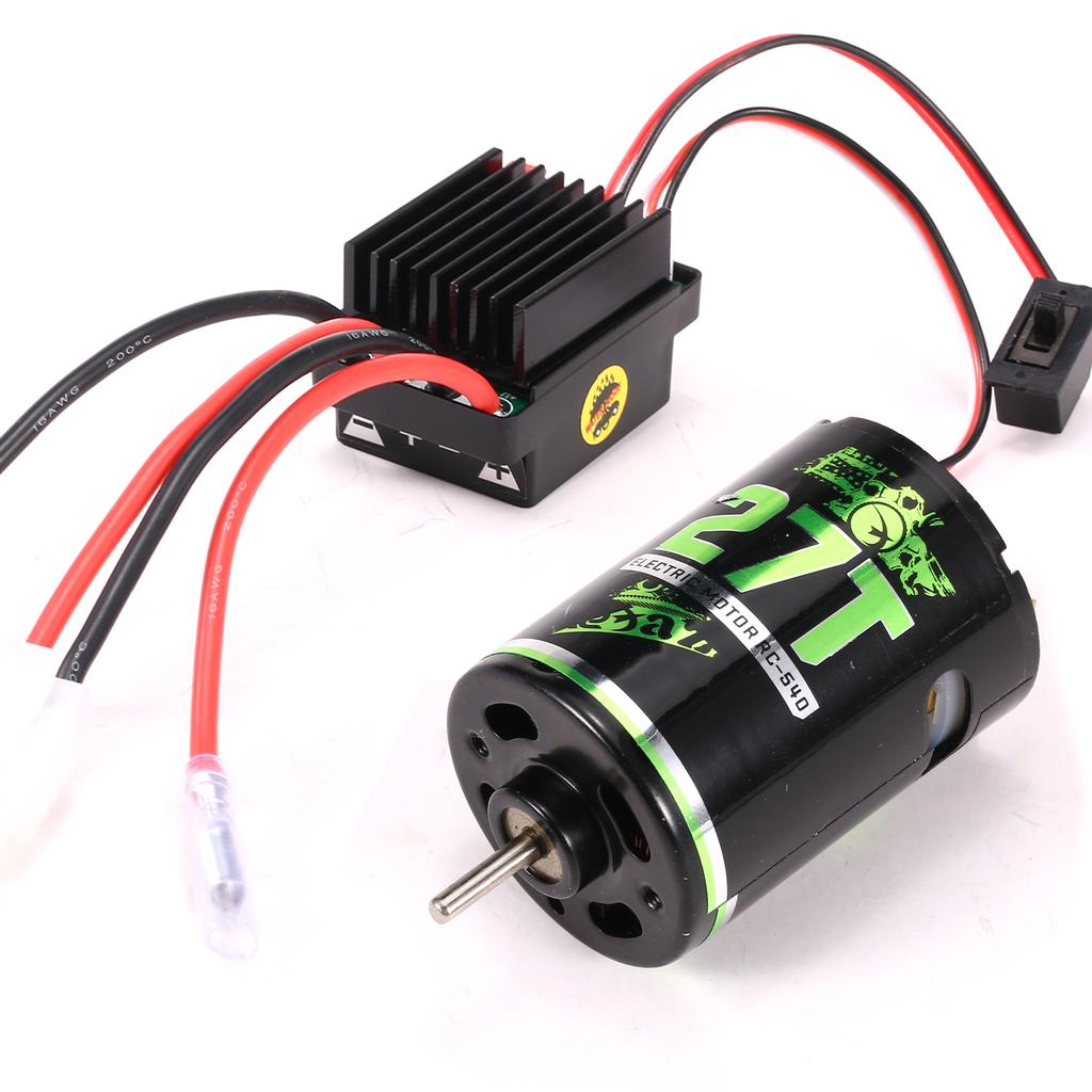 540 Brushed Motor RC Crawler Motor 27T and 60A ESC RC Car ESC Brushed Electric Speed Controller