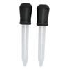 2pcs Liquid Dropper 5ml Capacity Safe Reliable Light Weight Compact Portable Pipettes for Scientific ExperimentsBlack