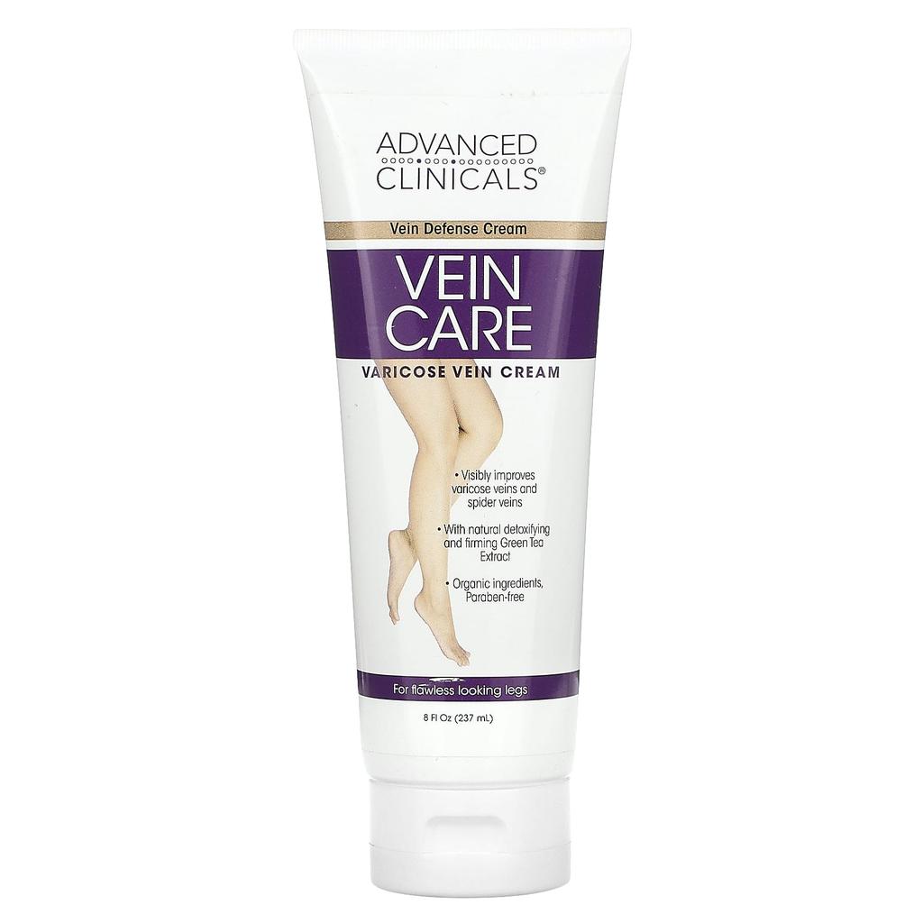 Advanced Clinicals Vein Care, Vein Cream, 8 Fl Oz (237 Ml)