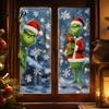 Removable Glass Stickers 2Pcs Christmas Window Sticker Decorations, Winter Clings, Reusable Festival Adhesives Seasonal with Snowflake Decals for Door