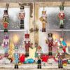 12Pcs Nutcracker Wooden Decorative Set - Christmas Gift, Party Decoration And Home Decor
