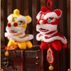 Cartoon Lion Dance Pendant Bell Chinese New Year Gift Lion Dance Keychain  Bag Hanging Accessories