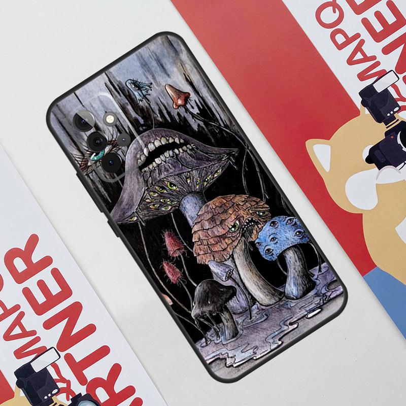 Странный Психоделический Чехол с Грибами для Samsung Galaxy A34 A54 A14 A56 A36 A16 A06 A13 A53 A12 A22 A32 A52 A35 A17 A15 A55