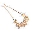 Kanzashi Hair Ornament for Japanese Clothing and Pearl and Antique Flower Design In Pink Gold [Miaomyao] U-Shaped Yukata,