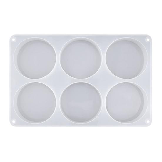 Формы из силиконовой смолы для эпоксидной смолы, большая круглая форма с 6 полостями, глубокая форма для литья эпоксидной смолы для подставок, поделки своими руками, деревянные инкрустации для выпечки