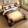 3Pcs Bedding SetHotel Transylvania Soft Bed Sheet and Two Pillowcases Home Bedroom Decor