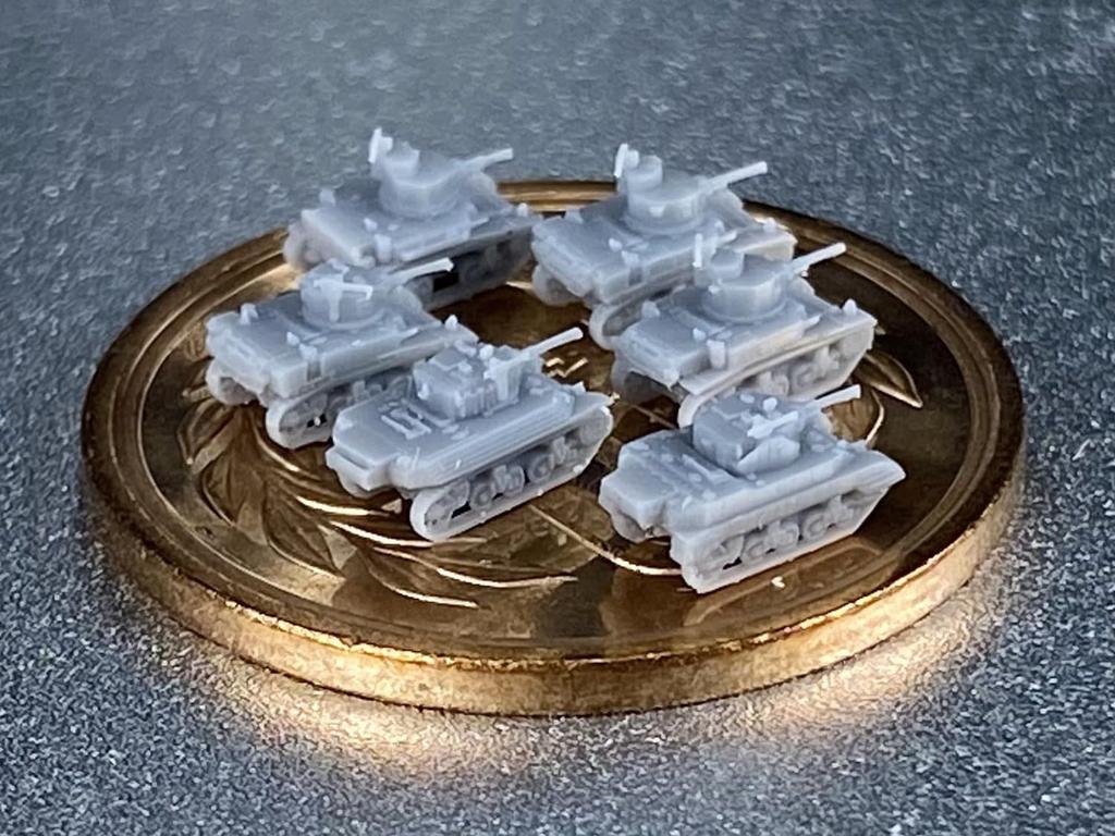 Firestarter 1/700 Scale American Light Tank Set, 3D Printer Kit, FS-US14 (Military Vehicle)