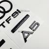 hot A5 4-Ring logo ABS Black Car Hood Front Bonnet Grill Rear Trunk Emblem Badge Sticker A5 mark 40TFSI 45TFSI Quarrto Emblem