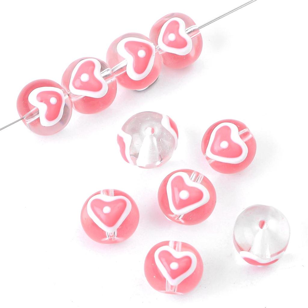 2 шт./пакет, ручная роспись, забавные цветные стеклянные бусины для DIY ожерелье, браслет, серьги, изготовление ювелирных изделий, аксессуары для рукоделия