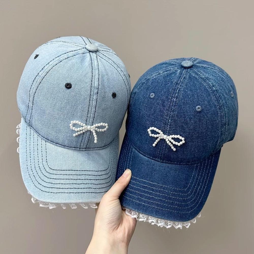 Fashion Sun Protection Bow Lace Baseball Hats Adjustable Windproof Hip Hop Hat Breathable Cowboy Sunscreen Hats Men Women