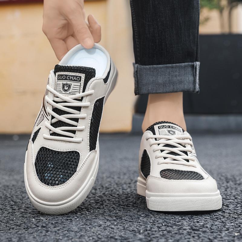 Мужская спортивная обувь, летние туфли без задника, мюли, повседневные тапочки, кроссовки больших размеров для студентов, сандалии больших размеров