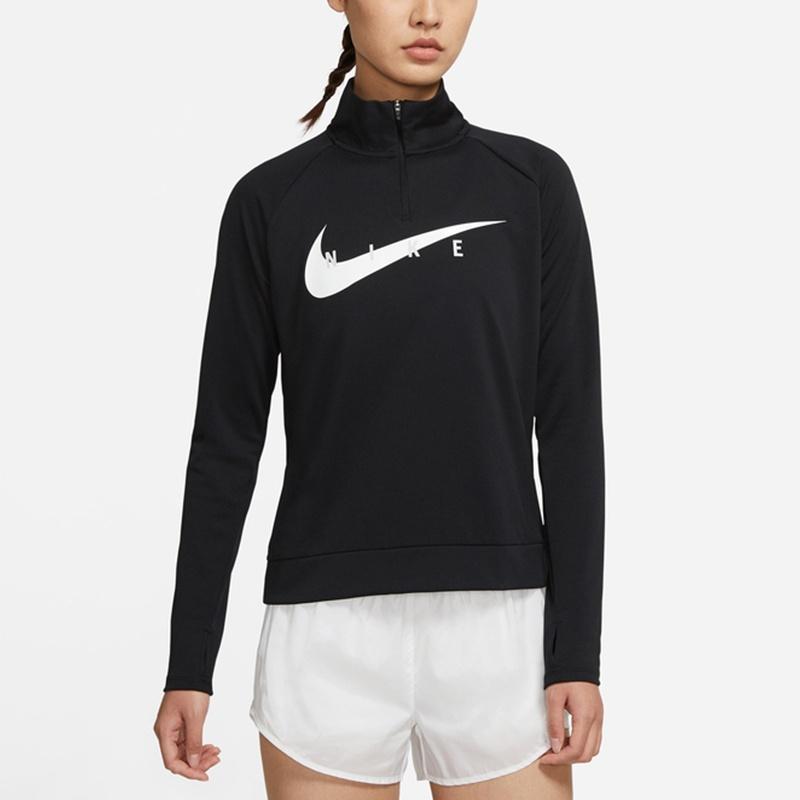 Nike (WMNS) AS W NK SWOOSH Run HZ MIDLAYER Black Women's CZ9234-010