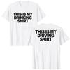 This Is My Drinking Shirt and Driving Shirts Funny Quotes T-Shirt Letters Printed Sayings Graphic Tee Tops Short Sleeve Blouses