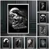 Gothic Horror Raven Crow Poster Prints For Living Room Home Decor Dark Academia Death Messenger Bird Canvas Painting Wall Art