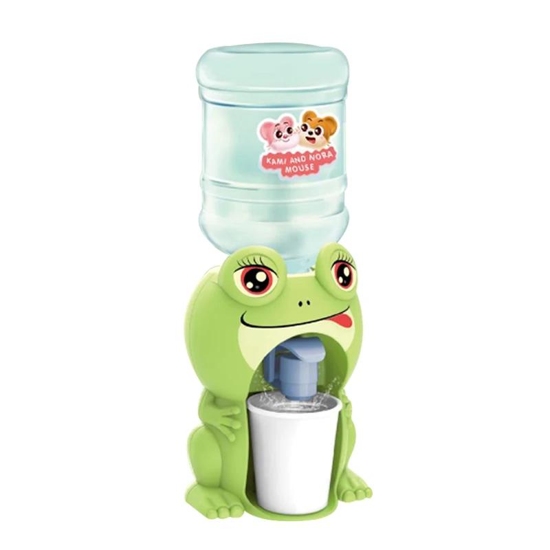 Мини-детская игрушка с двойным диспенсером для воды с милым розовым, синим, холодной/теплой водой, соком, молоком, питьевой фонтанчиком, имитация кухонных игрушек