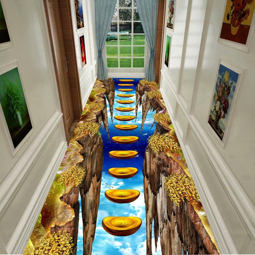 3D ковер, дверь, прихожая, проход, длинный вход, гостиная, домашний поток, ковер с карпом, офисные коврики, коммерческие гостиничные ковры, ковер