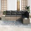 Maison Exclusive - Ensemble de canapé de jardin 5 pc Gris polyrotin