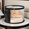 Extra-Large Foldable Hat Storage Box - Durable Non-Woven Fabric, Stain-Resistant with Clear Viewing Window, Perfect for Cowboy