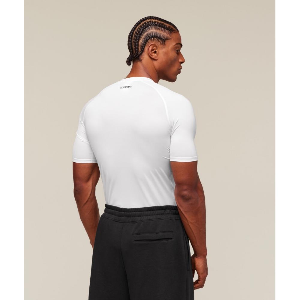 Gymshark Футболка базового слоя Element белая A2b4c Wb57