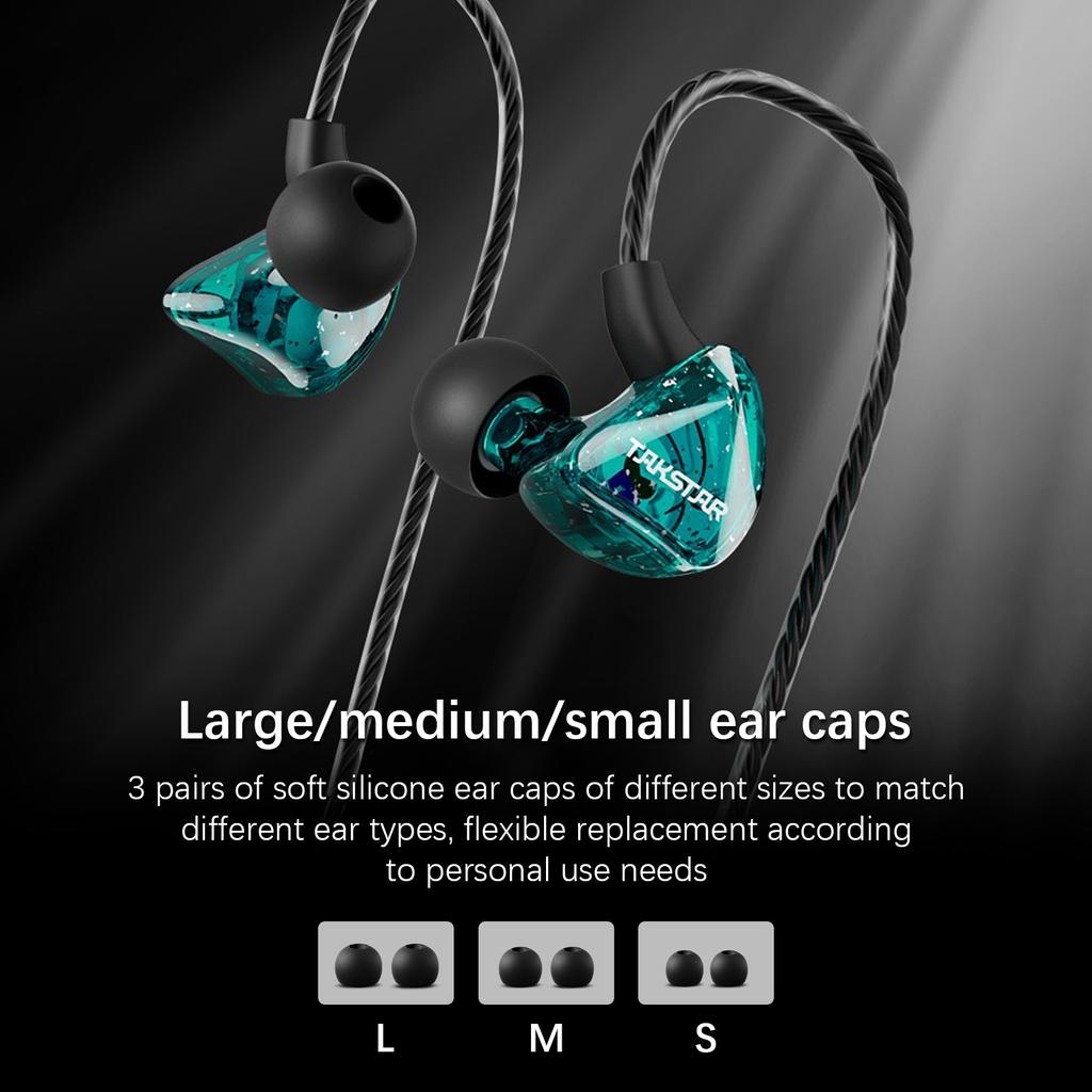 Наушники-вкладыши для мониторинга, динамические стереонаушники для мобильных телефонов, звуковых карт, планшетов