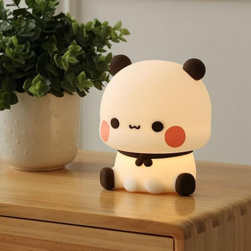 Yousheng Cartoon Panda Night Light LED Lamp Touch Control Dimmable Soft Lighting Flicker Free Novelty Animal Touch Night Lamp