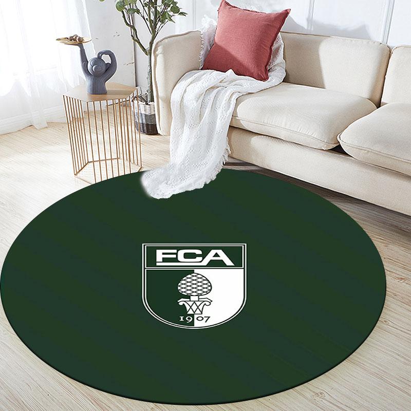 FC Augsburg,Round Area Rug,Carpet Rug for Living Room Bedroom Sofa Playroom Decor,Non-slip Floor Mat
