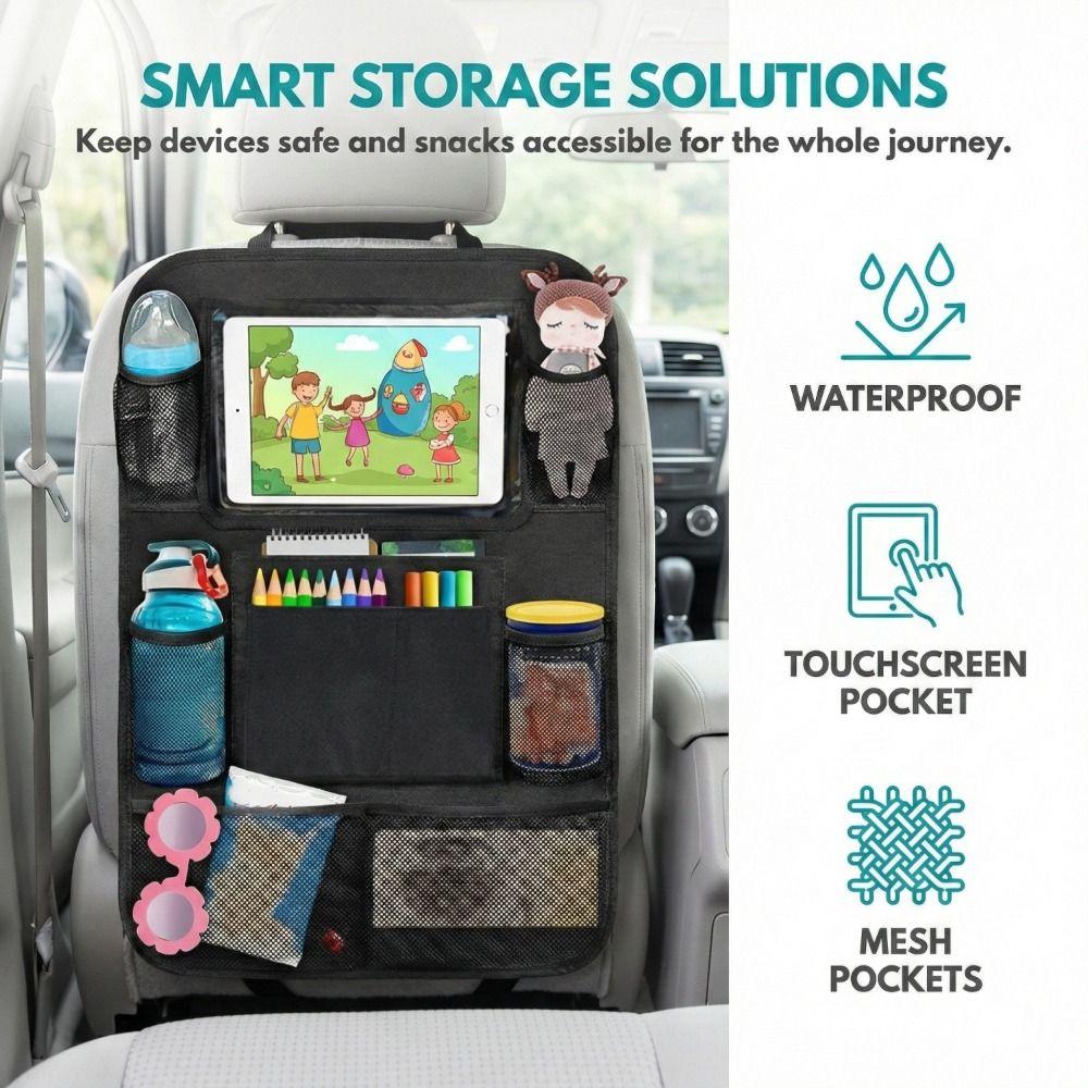 High-Capacity Backseat Car Organizer Multifunctional Storage Bag Kids Car Seats
