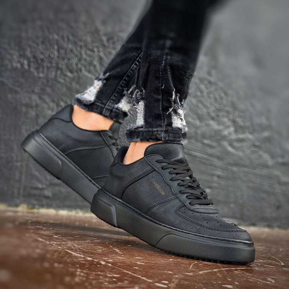 Chekich Мужская обувь черного цвета из искусственной кожи на шнуровке Осенний сезон Кроссовки Повседневная тенденция 2023 года Спортивная воздушная белая подошва CH087s Повседневная CH087