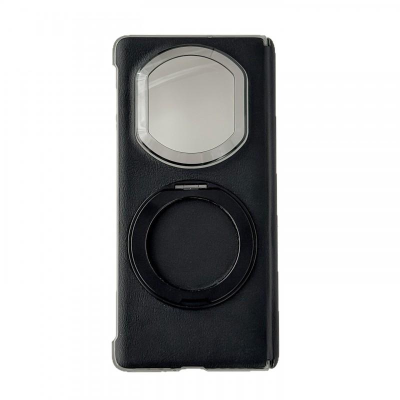 Magnetic Leather Phone Case Mate X7 With 360 Rotating Ring Stand Full Coverage Protective Cover In Black White Wine