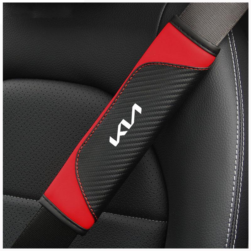 CAFHF1 2pcs Seat Belt Cover Car Safety belt cover For KIA Ceed Sportage Rio Proceed K5 Optima Sedona Forte Cerato Venga Car Accessories