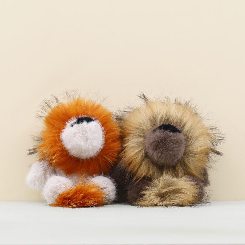 Lion Plush Stuffed Animal Pp Cotton Soft Charm Toy For Kids School Decor Bag