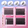 640 Tufts Of D-Curve Single Tufts Of False Eyelashes 10-16Mmdiy Dense Natural Segmented Grafting