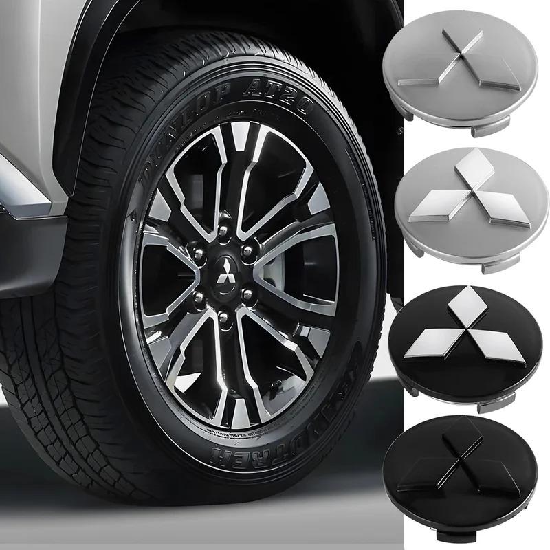 4pcs 60mm Car Hub Cap Wheel Center Emblem Cap For Mitsubishi Asx Outlander Lancer 10 3 L200 Xpander Pajero 4 Montero V73 Triton