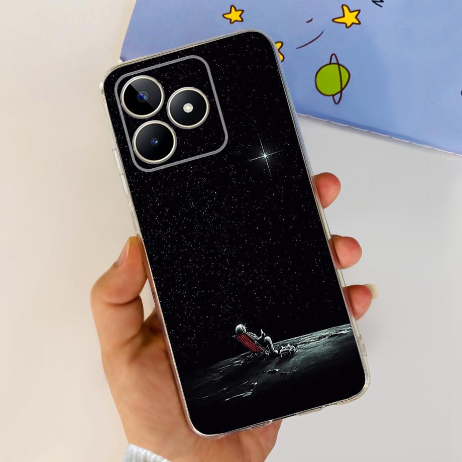 Для Realme C51 RMX3830 / Realme C53 RMX3760 Глобальный Чехол для Телефона Прозрачный Мягкий ТПУ Capas Etui Для RealmeC51 C 51 Корпус