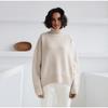 Turtleneck Solid Color Sweater Thick Pullover Women's Long Sleeved Top Warm Comfortable Loose Casual Knit Bottoming Shirt Commute Autumn and Winter