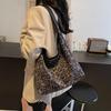 Super Cool Faux Leopard Suede Shoulder Bags Large Capacity Girl Hot Autumn New Style Bags