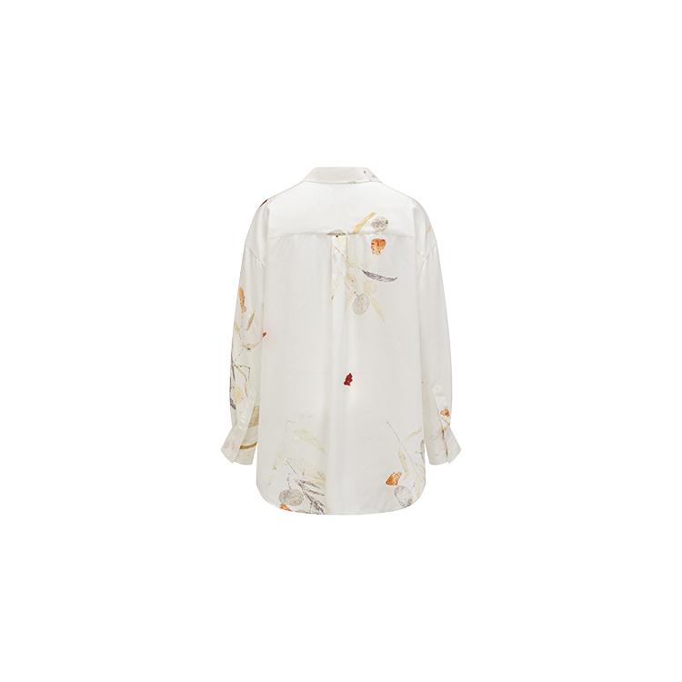 Feng Chen Wang leaf-print silk shirt FMS17SR08
