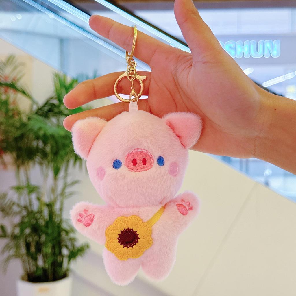 Очаровательный плюшевый брелок-подвеска в виде розовой свинки – Милая кукла-шарм для сумки в стиле знаменитостей