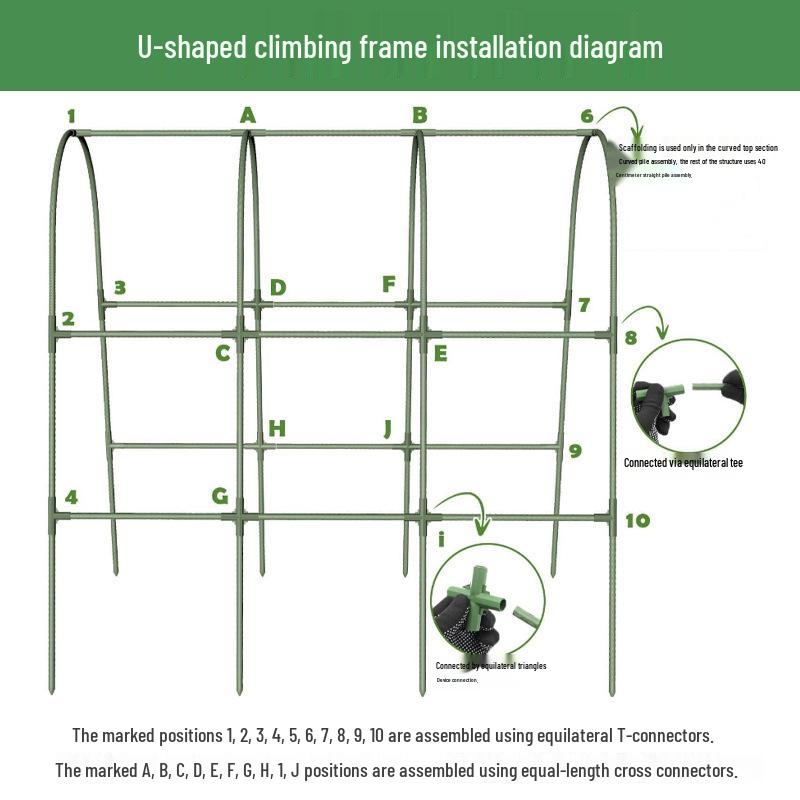 Стальная арочная труба с пластиковым покрытием: U-образная опора для вьющихся растений в теплице для огурцов и томатов