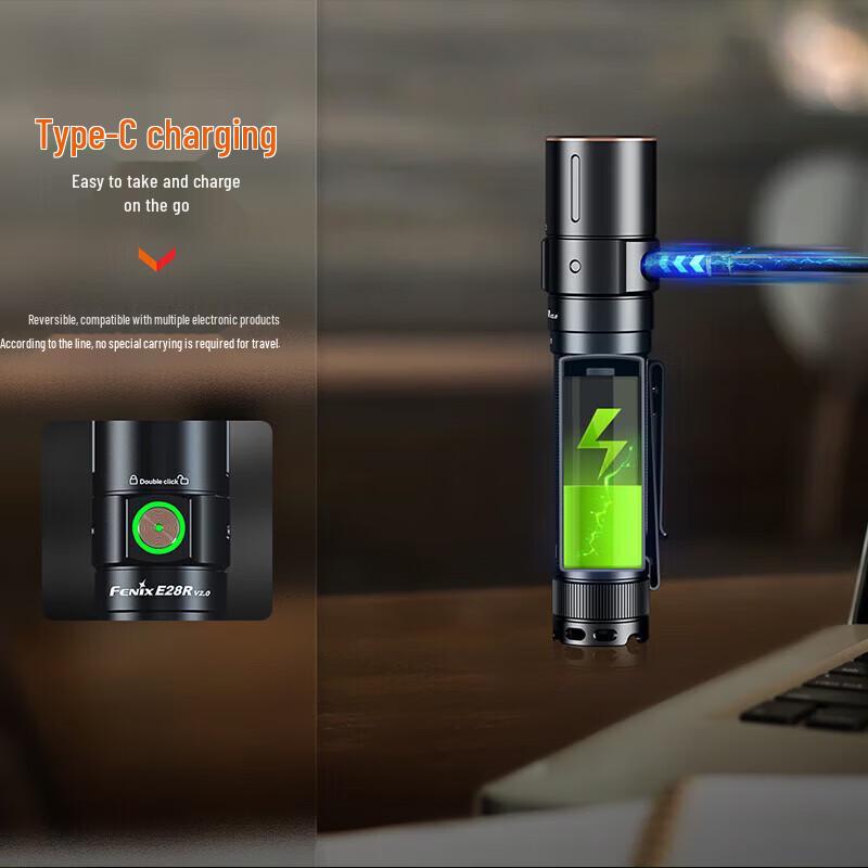 Fenix E28R V2.0 USB-C Перезаряжаемый EDC Фонарик