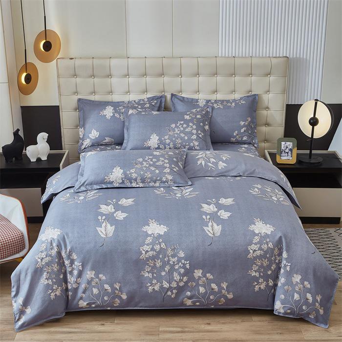 Пододеяльник из кашемира с начесом и принтом растений 2025