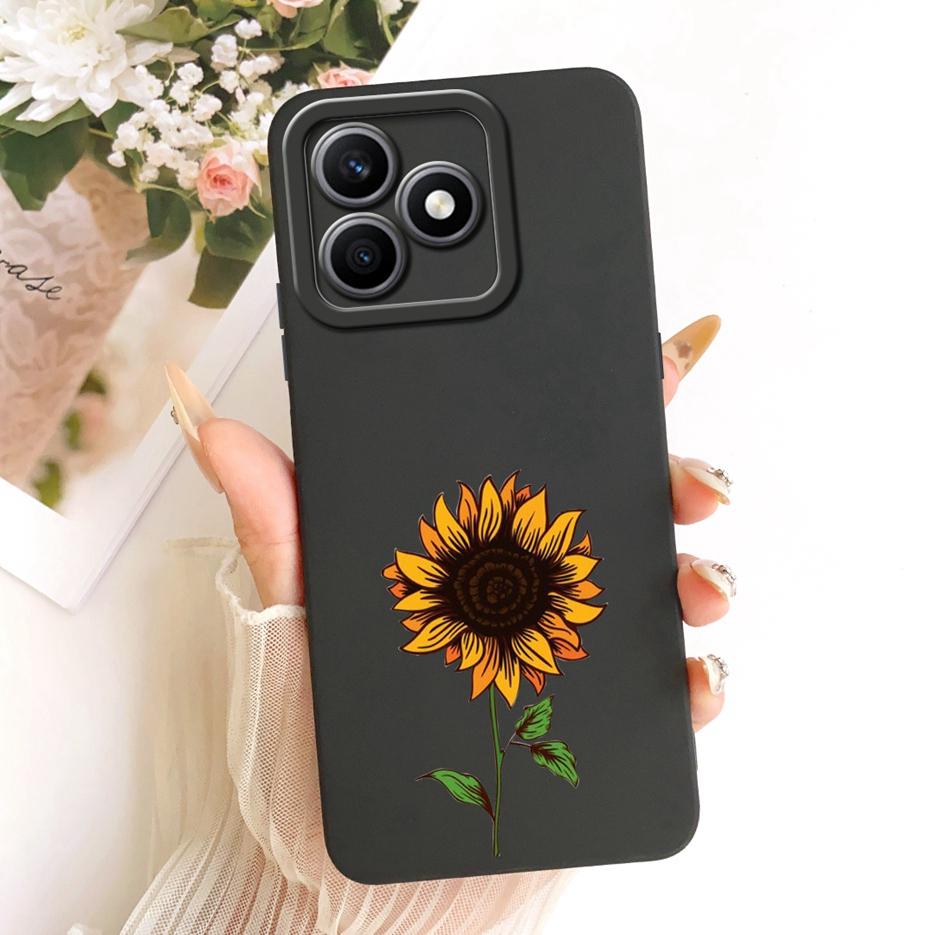 Чехол для Honor X8d 4G Красивая Девушка Подсолнухи Расписная Крышка Ударопрочный Мягкий ТПУ Чехол для Телефона Для Honor X8d X 8d HonorX8d Funda Сумки