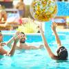 1/2/5pcs PVC Inflatable Glitter Beach Ball Transparent Confetti Sequin Swimming Pool Balls Christmas Interactive Playing Balls