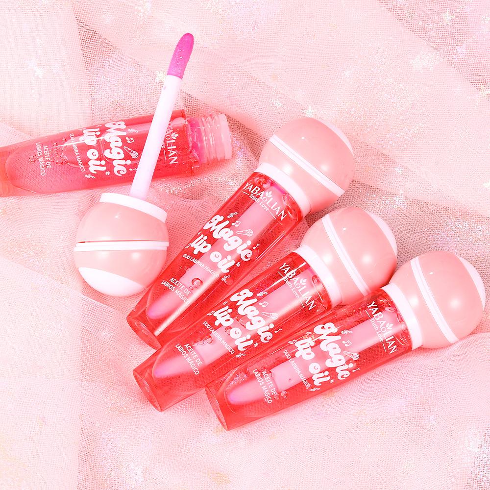 Розовый Теплоизменяющийся Блеск для Губ Сексуальный Насыщенный Цвет Кристальный Жидкий Водостойкий Увлажняющий Макияж для Губ