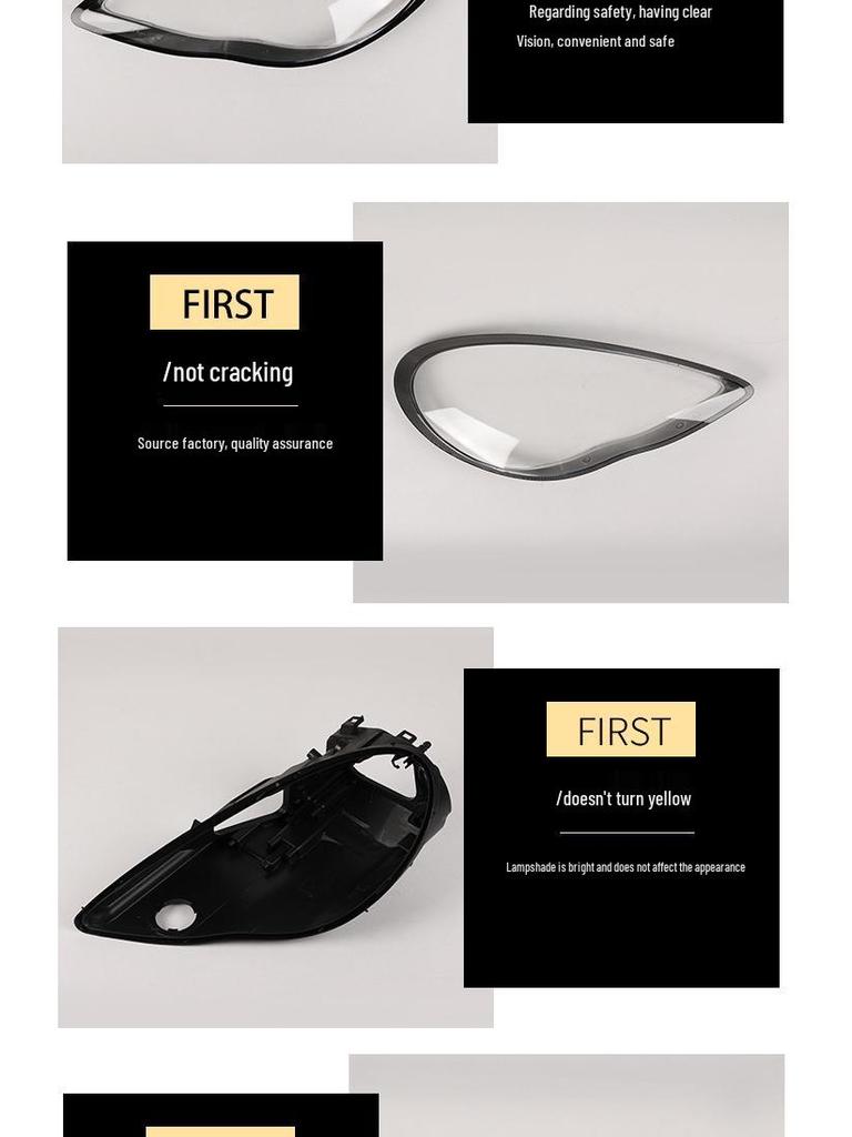 Серая/Черная окантовка фары для 11/12/13 Porsche Panamera