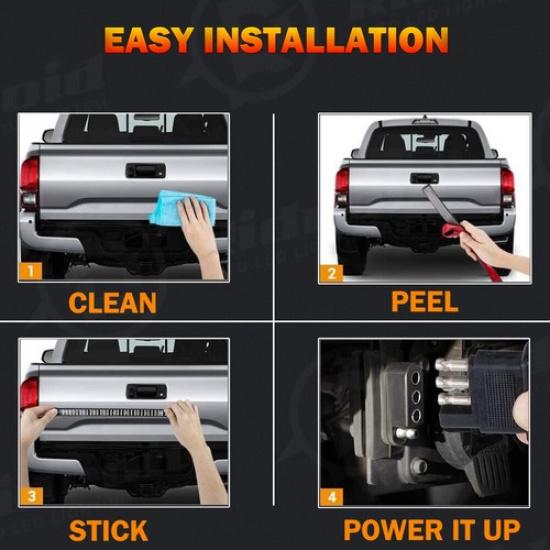 60" Inch Tailgate LED Light Bar Brake Reverse Strip For Chevrolet Silverado 1500