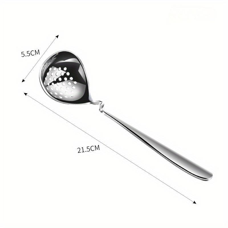 1 шт. ложка из нержавеющей стали с длинной ручкой, суповые ложки для горячих горшков, дуршлаг, домашняя кухонная утварь, столовые приборы, кухонные принадлежности